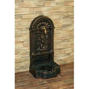 FIRENZE fali állókút, antik bronz, alumínium öntvény, réz csappal - Kerti kút és csap