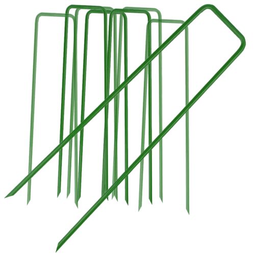 Zöld fém talajrögzítő tüske, 16 cm, 20 darabos csomag