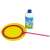 FruBlu hoop bubble blower, yellow tray and bubble solution