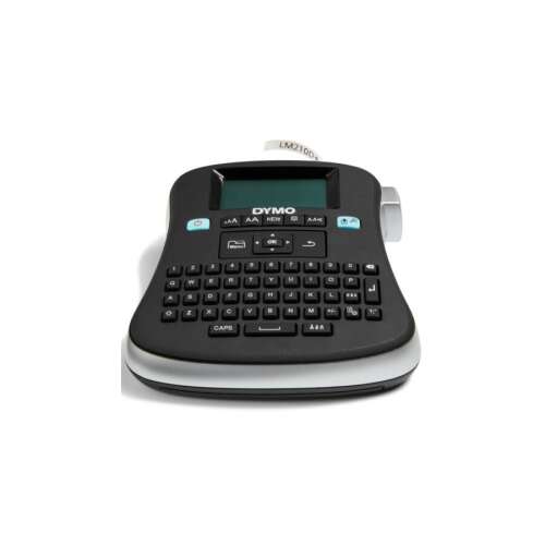 Етикетиране Dymo LabelManager 210D+, черно и сребърно, преден изглед