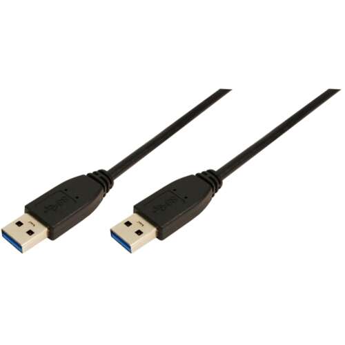 LogiLink USB 3.0 cable, A type to A type, black, 2 meters