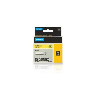 Dymo ID1-es vinyl szalag 12mmx5,5m fekete/sárga  (18432) 140048481 - Dymo