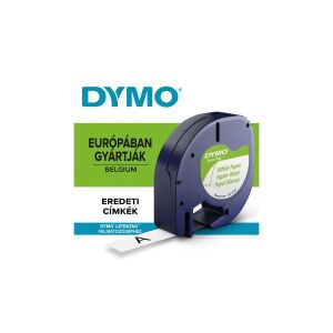 Dymo LetraTag szalag, 12mm x 4m, fehér-papír (59421) 140048526 - Dymo