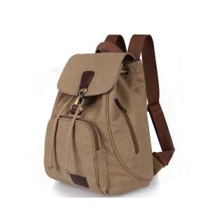 Dollcini Damen Canvas Rucksack, braun, lässiger Alltagsrucksack für Damen, Mädchen, Business, Reisen - Rucksäcke