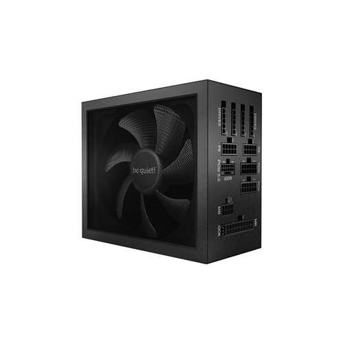 BE QUIET! Dark Power 13 1000W Netzteil, schwarz, schräge Ansicht, mit Anschlüssen