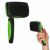 SPRINGOS Self-Cleaning Pet Brush - Green and Black, Multiple Views