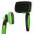 SPRINGOS Self-Cleaning Pet Brush - Green and Black, Angled Views