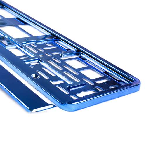 Műanyag rendszámtáblatartó, Prémium minőség, KÉK szín