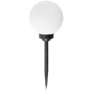 Слънчева градинска лампа STREND PRO Birdun, LED, 20 x 55 cm, бял глобус, черен стълб - Слънчев фенер