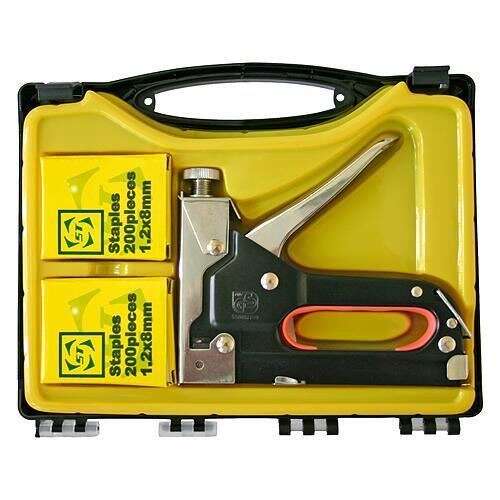 Strend Pro PRO S221 heavy duty stapler with staples, 4-14 mm, metal case