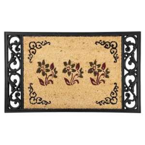 Country doormat with floral design, 75x45 cm - Doormat