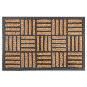 Brown doormat with parquet pattern, 40x60 cm - Doormat