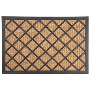 Strend Pro doormat, 40x60 cm, diamond pattern, brown, rubber base - Doormat
