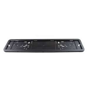 LPF 003 Matte Black Stainless Steel License Plate Holder, front view - AMiO