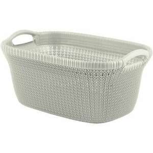 Curver laundry basket, 2 handles, 40 liters, 60x27x39 cm, white