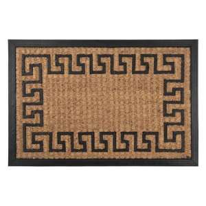 Aztec 40 x 60 cm doormat with black greek key border - Doormat