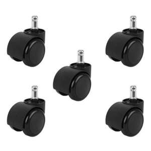 Kerekek irodai székhez, Isotrade, gumiból, 5 db, 5 cm