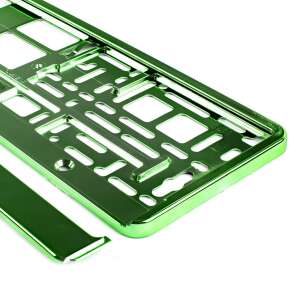 Műanyag rendszámtáblatartó, Prémium minőség, ZÖLD szín 101462897 - Rendszámtábla tartó