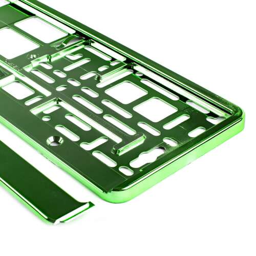 Műanyag rendszámtáblatartó, Prémium minőség, ZÖLD szín 101462897