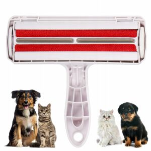 SPRINGOS reusable pet hair remover roller with dog and cat images - Pet Care