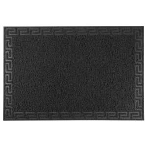Black PVC doormat with Greek pattern, 60x90 cm - Doormat