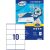Avery Europe ELA022 105x57mm Universal Etiketten, 10 Etiketten pro Blatt