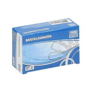 100 darabos 32mm-es ezüst fém gemkapocs csomag, Tiptop Office márka - Gemkapocs