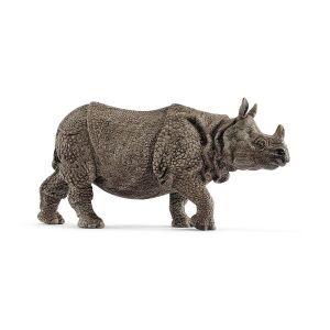 Detailed Papo Indian Rhino Toy Figure for Collectors - Figure