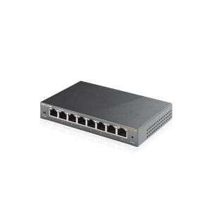 TP-Link TL-SG108E 8-Port Gigabit Ethernet Easy Smart Switch Szögletes nézet - TP-Link Switch