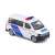 Bburago 1/43 méretarányú VW T6 rendőrautó modell, fehér kék és piros részletekkel
