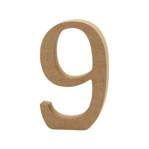 Holzszahl 9, 8 cm, MDF, für Basteln und Dekoration - Holzbeschriftungen & Dekoelemente
