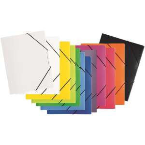 Pagna A4 PP dosar transparent cu bandă elastică, culori asortate, 12 culori - Papetărie