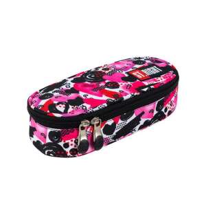 St.Right Hearts ovaler Stiftetui, pinkes und schwarzes Design - Unipap