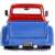 Hátulnézet a DC Comics Bombshells Supergirl 1956 Ford F-100 Pickup teherautó modellről, 1/24 méretarány, Simba Toys