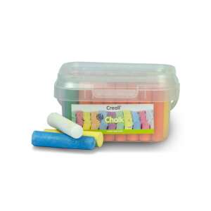 Creall Straßenmalkreide Set, 50 Stück in einem Plastikbehälter. Mehrfarbige Kreide zum Malen im Freien. - Kreiden