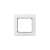 Legrand Valena 1-fach Rahmen, weiß mit silberner Einfassung, Schalterrahmen
