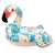 Intex Tropical Flamingo Ride-On, inflatable pool float, pink flamingo with tropical leaves and flowers pattern, side view