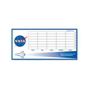 Ars Una doppelseitiger Stundenplan mit NASA-Logo und Space Shuttle, ideal für die Organisation Ihrer Woche - Ars Una