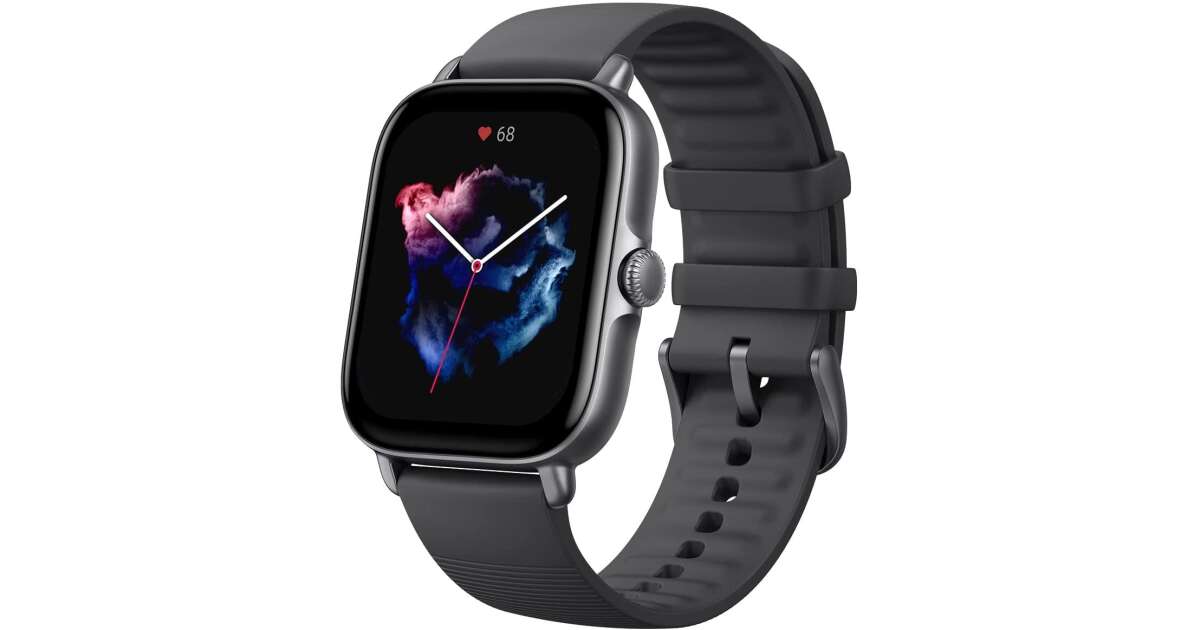 Amazfit GTS 3 black smartwatch