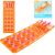 Bestway inflatable beach mattress, orange, with packaging and usage example