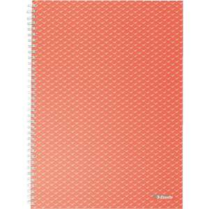 Caiet Esselte ColourBreeze A4 cu grilă, coral, spiralat - Esselte Caiete