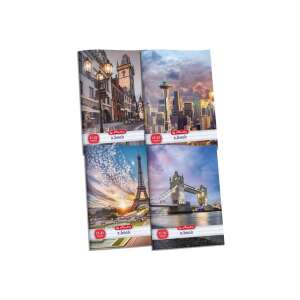 Pachet de 4 caiete Herlitz City A5 cu diferite modele de orașe - Herlitz Caiete