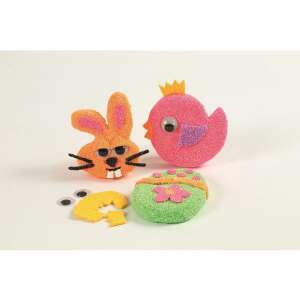 Foam Clay modellező gyurma, amelyből nyuszi, madár és tojás készült - Gyurma