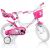 Hello Kitty rózsaszín-fehér kerékpár 14-es méretben 55658417