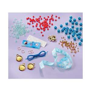 Totum Frozen 2 Mythical Bracelets DIY kit contents, beads, charms, string, and stickers - Totum