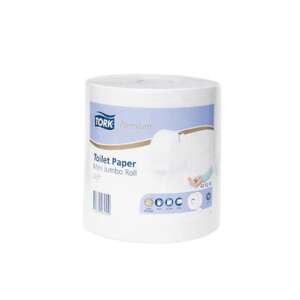 Tork Premium Toilettenpapier Mini Jumbo Rolle, 2-lagig, weiß, 2 Rollen pro Packung - Tork