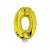 Gold number 0 foil balloon, 42 cm