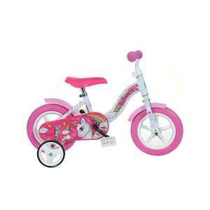 Unikornis rózsaszín-fehér kerékpár 10-es méretben 55659901 