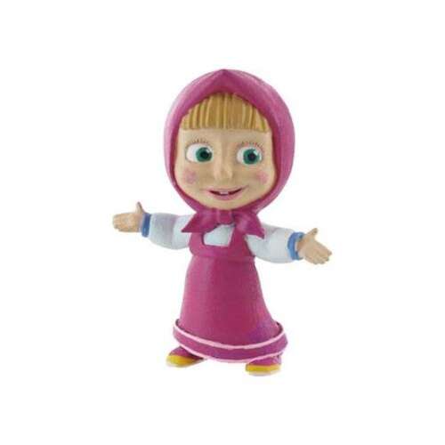 Masza i Niedźwiedź mini figurka, Masza, 6 cm, różowa sukienka, postać z kreskówki, zabawka