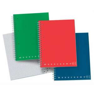 Pigna Monocromo A5 70 Blatt liniertes Spiralblock, grün, rot und blau - Schreibwaren & Schreibmaterial